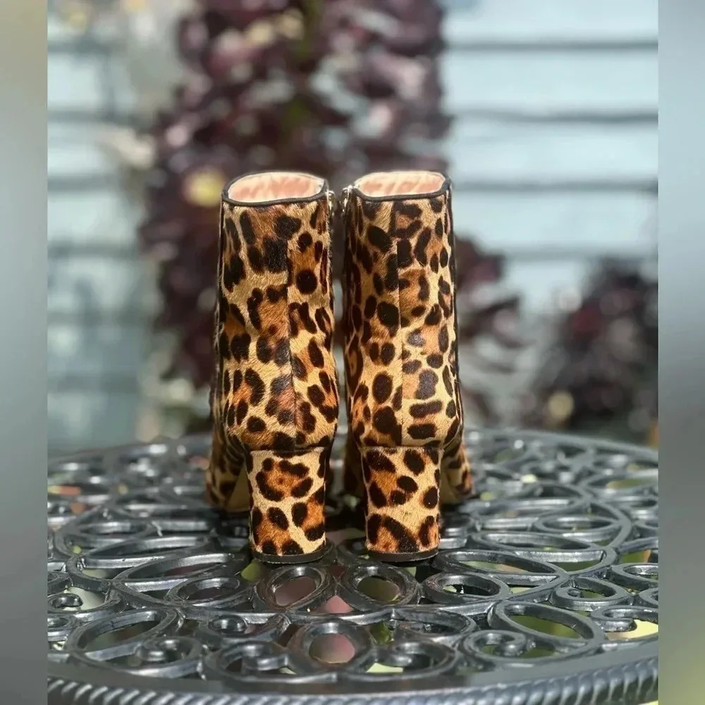 J. Crew — Calf Hair Animal Print Ankle Boots